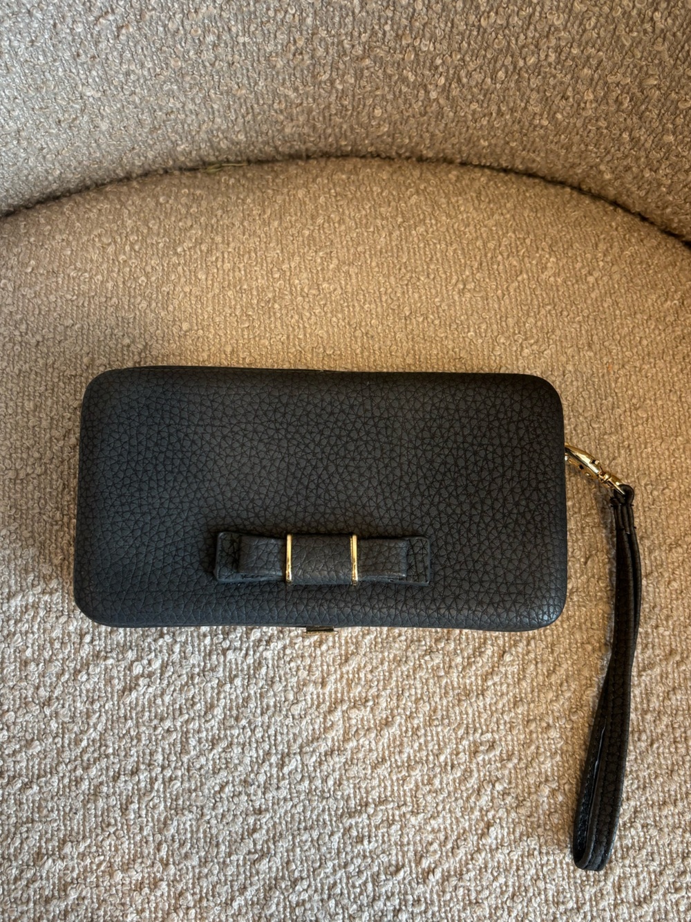 Bow Black wristlet wallet